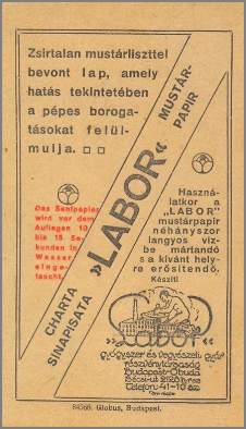 Labor mustárpapír