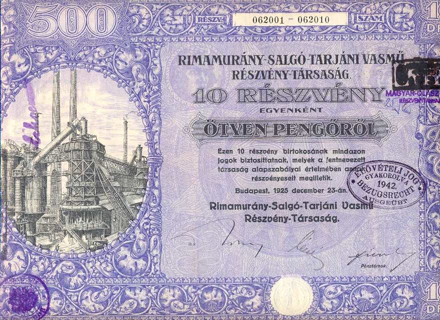 Rimamurány- Salgó - Tarjáni Vasmű Rt