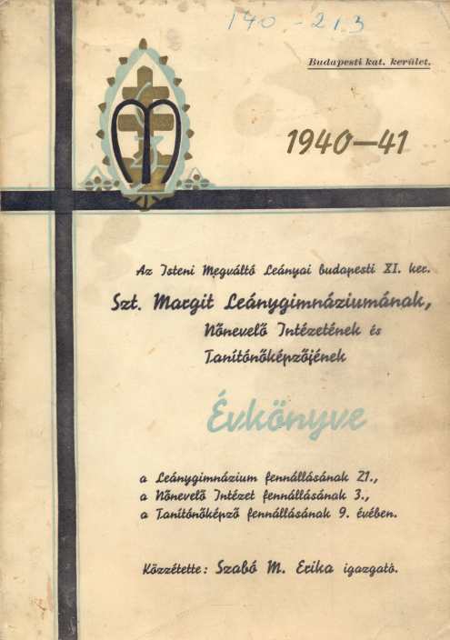 Szt. Margit Leánygimn Évkönyve 1940-41