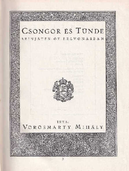Vörösmarty: Csongor és Tünde