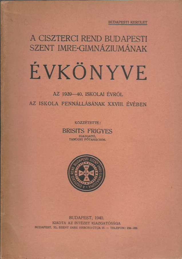 Szent Imre főgimnáziumának  értesítője