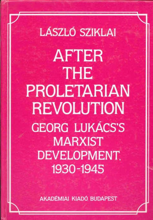 Georg Lukács's marrxist development, 1930-1945