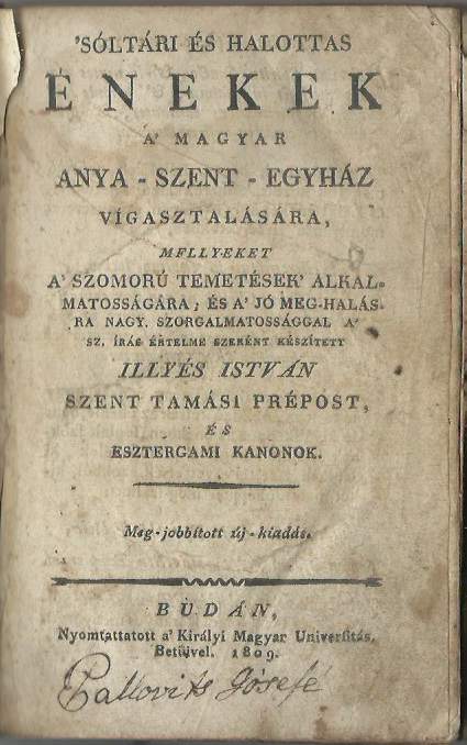 Soltari  és halottas énekek