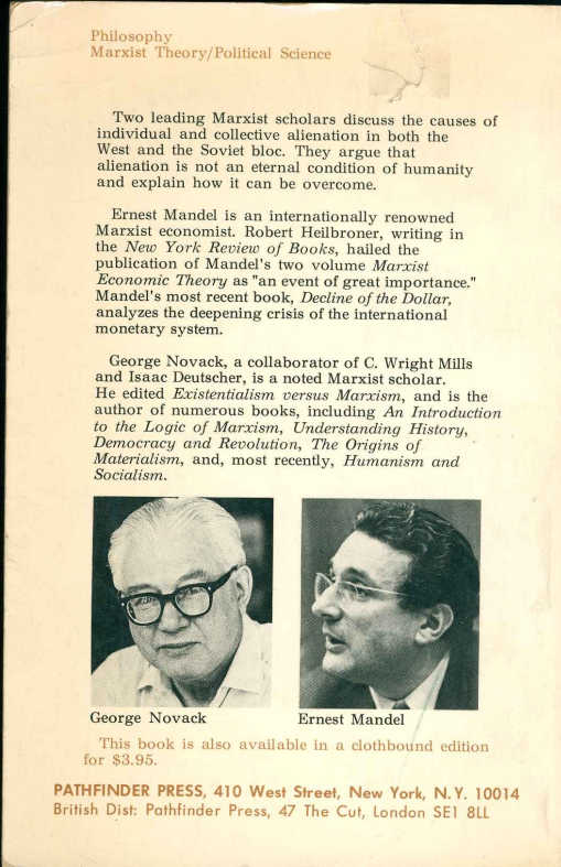 The marxist theory of alienation