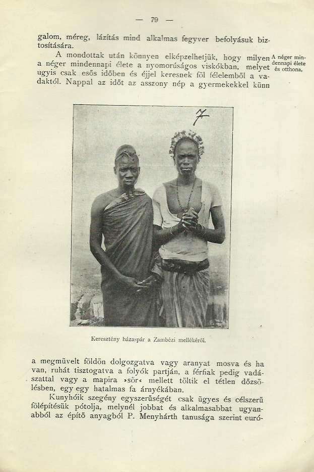 Menyhárt László megfigyelései Afrika belsejében