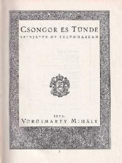 Vörösmarty: Csongor és Tünde