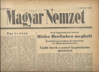Magyar Nemzet 1945. május 1. 1. szám 