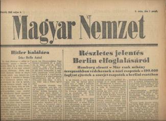 Magyar Nemzet 1945. május 4. 3. szám 