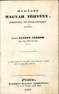Magános magyar törvény