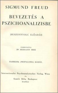 Bevezetés a pszichoanalízisbe