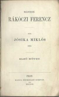 Jósika Miklós: Rákóczi Ferencz (1861)