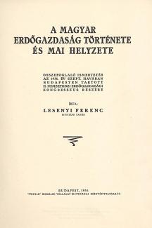 A magyar erdőgazdaság története